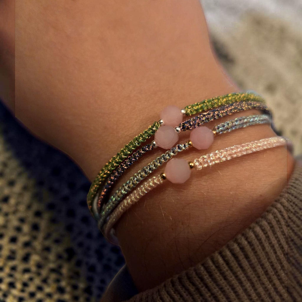 Sterling Silver Beaded Bracelet, Handmade Silver and gold vermeil Bracelet, Minimalist Jewellery, Dainty Stackable Bracelet, Gifts for her U