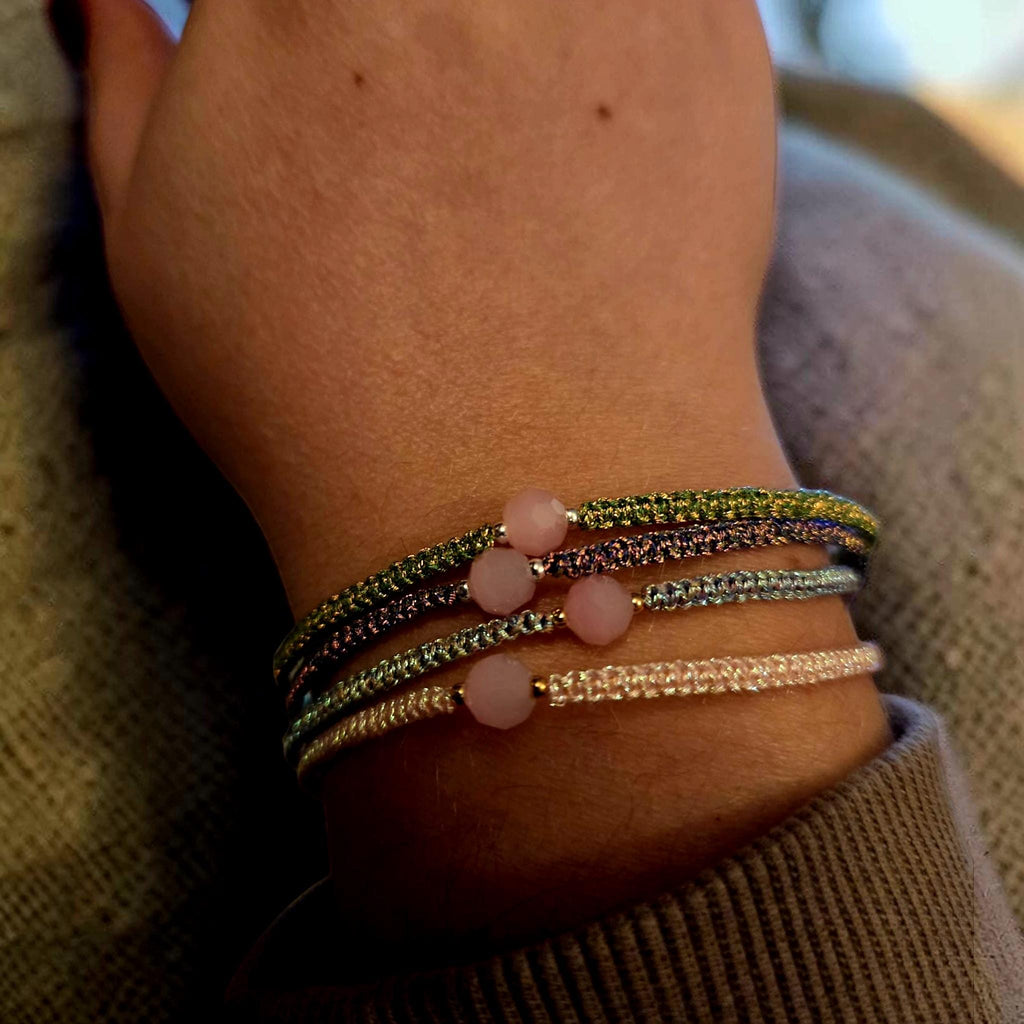 Sterling Silver Beaded Bracelet, Handmade Silver and gold vermeil Bracelet, Minimalist Jewellery, Dainty Stackable Bracelet, Gifts for her U