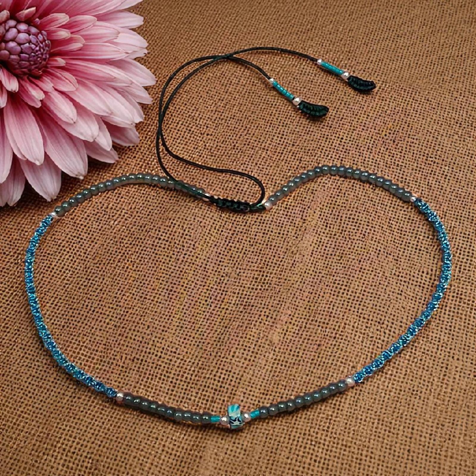 Howlite & Turquoise Silver Choker