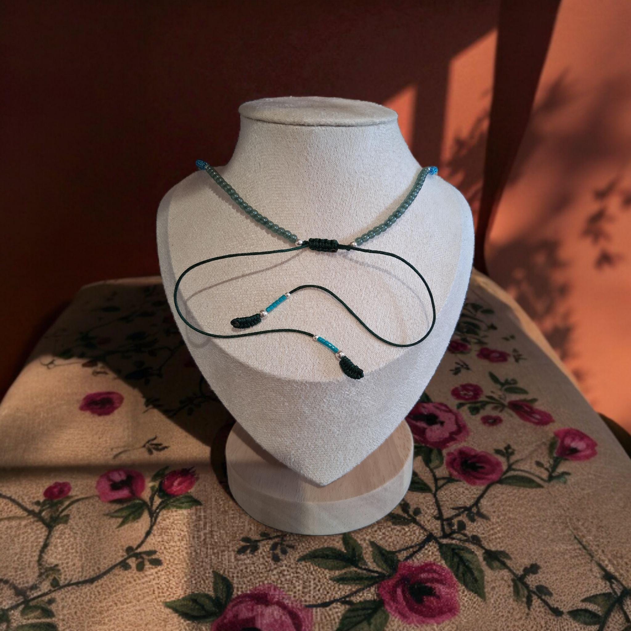 Howlite & Turquoise Silver Choker