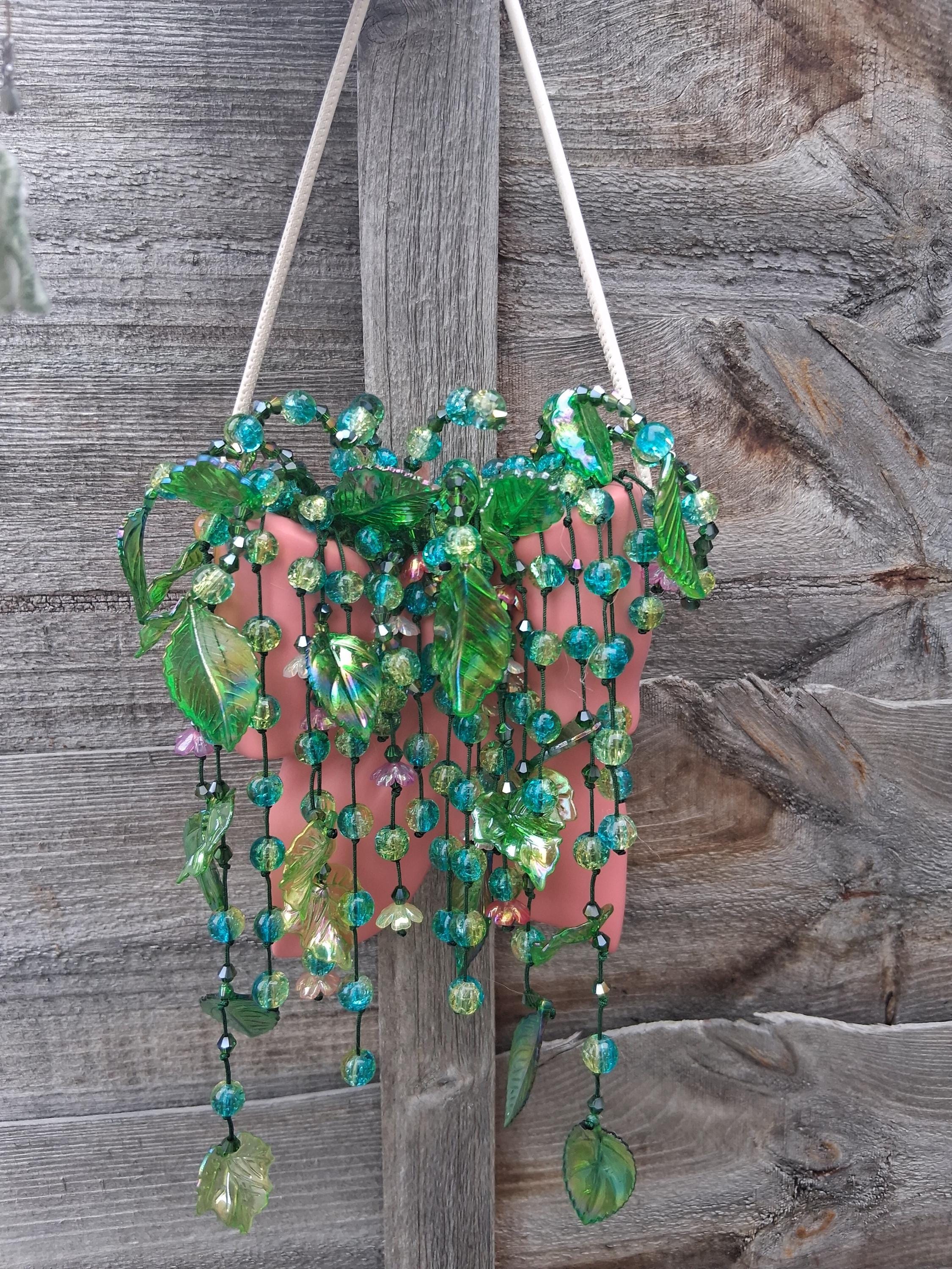 Pink Bow Beaded Planter