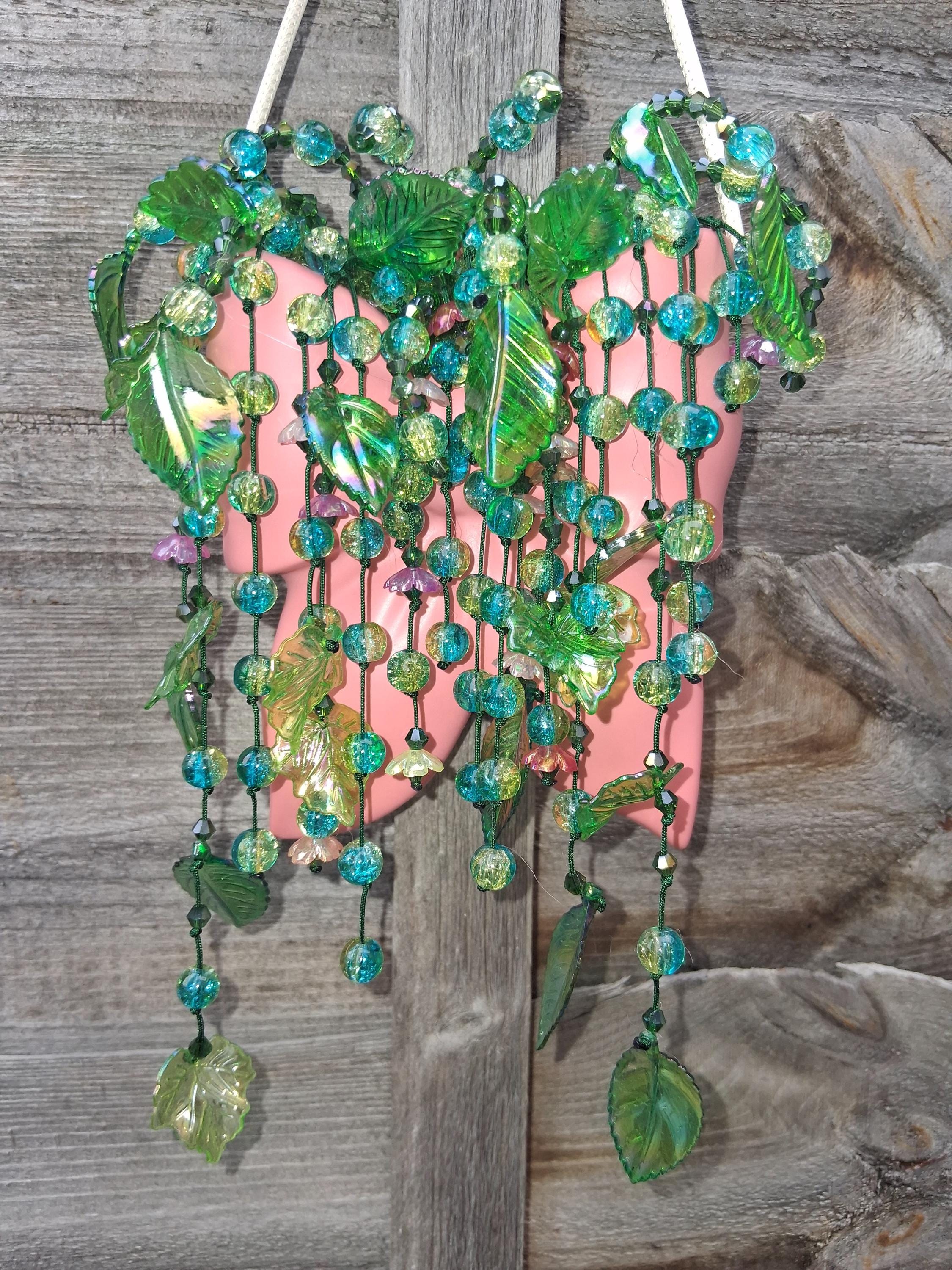 Pink Bow Beaded Planter